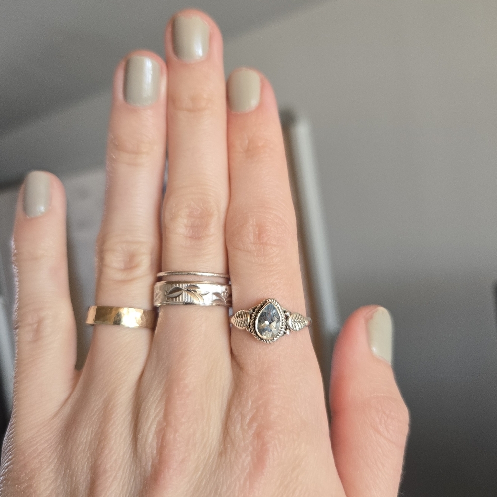 Blue Topaz Sterling Ring 710